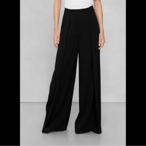 & Other Stories Black Wide Leg Pants